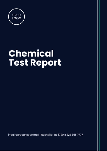 Free Chemical Test Report Template to Edit Online