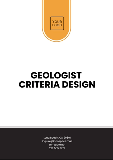 Free Geologist Criteria Design Template to Edit Online