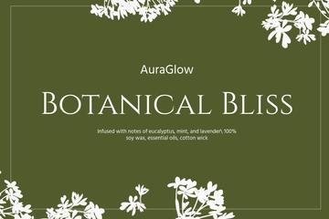 Free Botanical Labels Candle Template to Edit Online