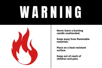 Free Safety Labels Candle Template to Edit Online