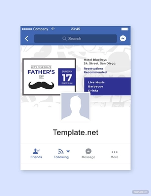 Father's Day Facebook Cover Template