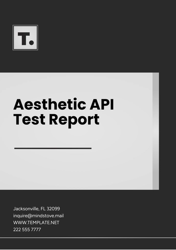 Free Aesthetic API Test Report Template to Edit Online