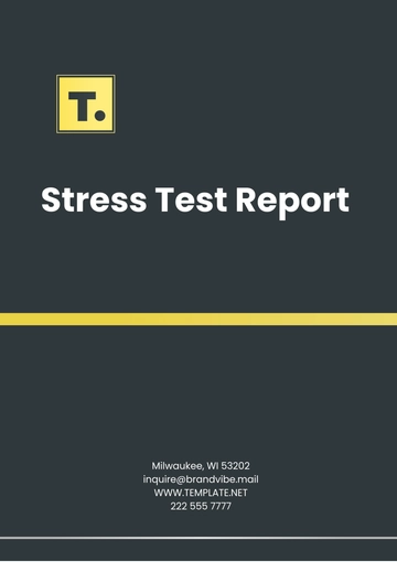 Free Stress Test Report Template to Edit Online
