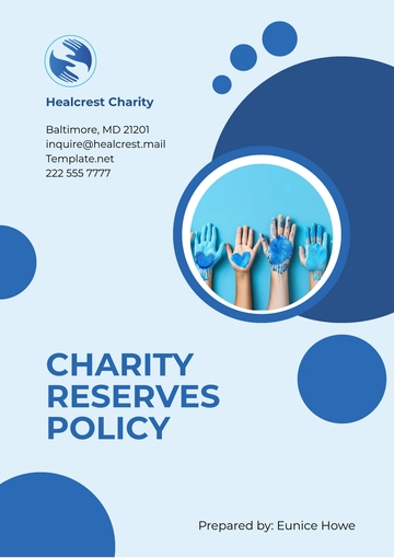 Free Charity Reserves Policy Template to Edit Online
