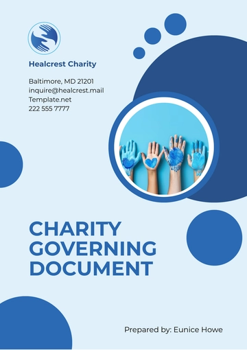 Free Charity Governing Document Template to Edit Online