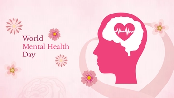 Free Pink World Mental Health Day Background Template to Edit Online