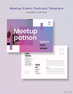 Meetup Event Postcard Template