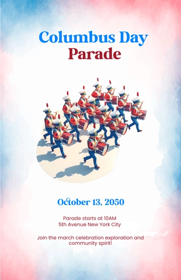 Free Columbus Day Parade Template to Edit Online