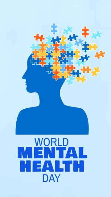 Free Blue World Mental Health Day Wallpaper Template to Edit Online