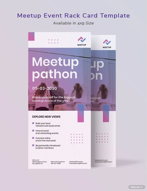 Meetup Event Rack Card Template