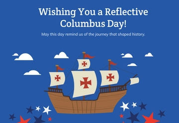 Free Columbus Day Card Template to Edit Online