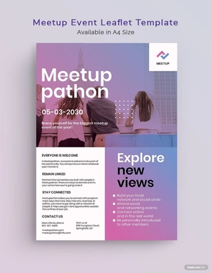 Meetup Event Leaflet Template