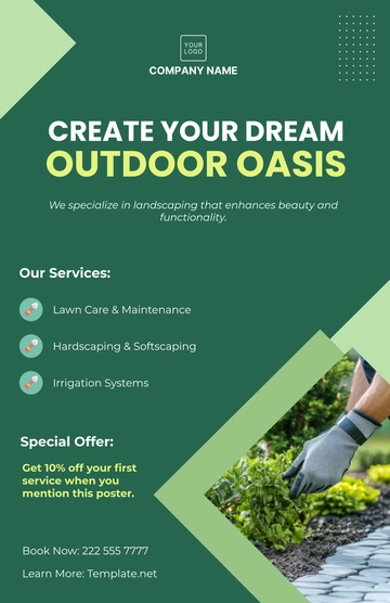 Free Landscaping Poster Template to Edit Online