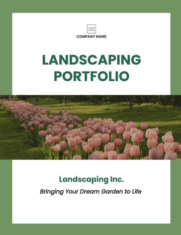 Free Landscaping Portfolio Template to Edit Online