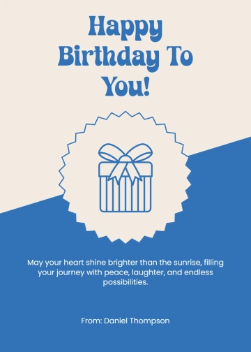 Free Happy Birthday Wishes Template to Edit Online
