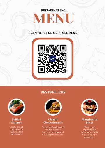 Free QR Code Menu Template to Edit Online
