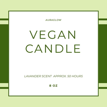 Free Vegan Labels Candle Template to Edit Online