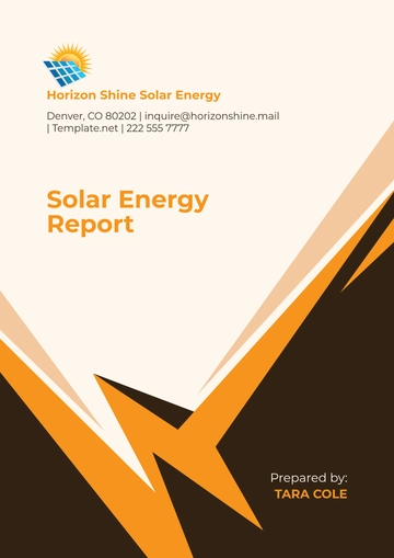 Free Solar Energy Report Template to Edit Online
