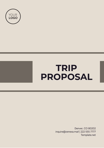 Free Trip Proposal Template to Edit Online