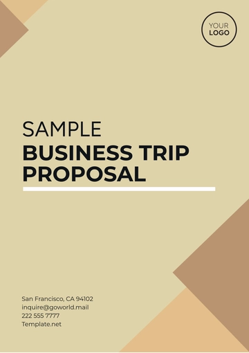 Free Sample Business Trip Proposal Template to Edit Online