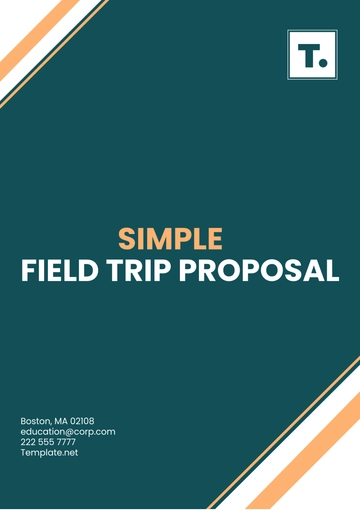 Free Simple Field Trip Proposal Template to Edit Online