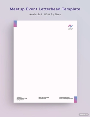 Meetup Event Letterhead Template