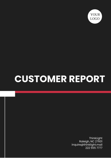 Free Customer Report Template to Edit Online