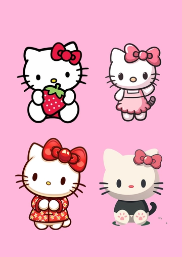 Free Hello Kitty Cricut Template to Edit Online