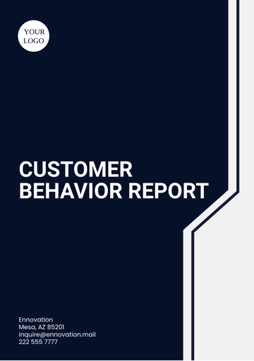 Free Customer Behavior Report Template to Edit Online