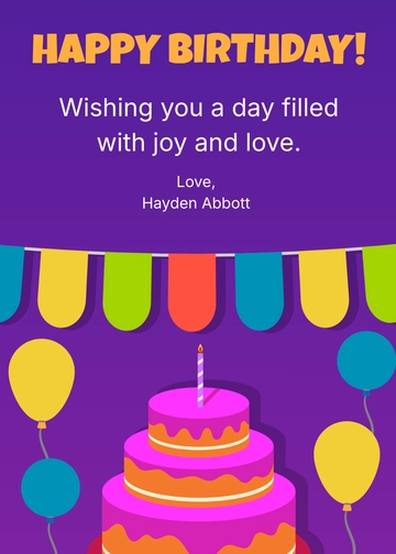 Free Birthday Template to Edit Online