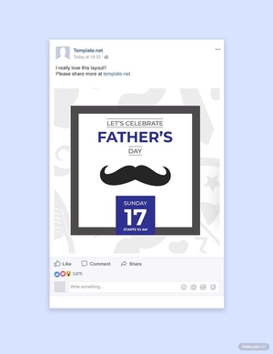 Father's Day Facebook Post Template