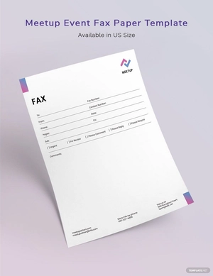 Meetup Event Fax Paper Template