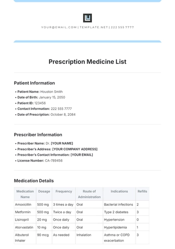 Free Prescription Medicine List Template to Edit Online Free Prescription Medicine List Template to Edit Online