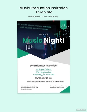 Music Production Invitation Template