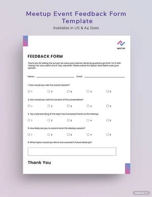Meetup Event Feedback Form Template Meetup Event Feedback Form Template