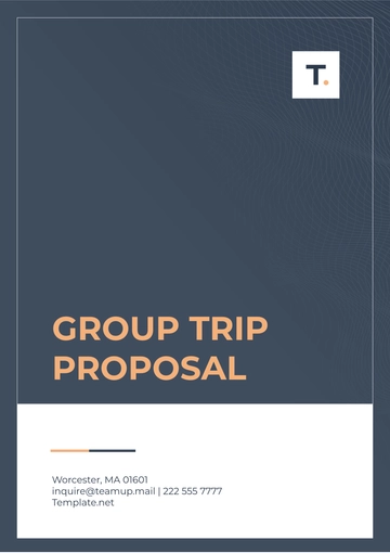 Free Group Trip Proposal Template to Edit Online