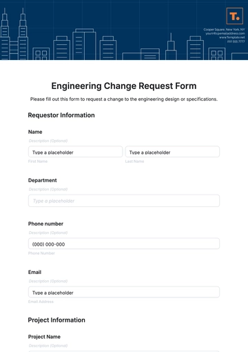 Free Engineering Change Request Form Template to Edit Online