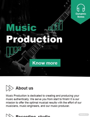 Music Production Email Newsletter Template