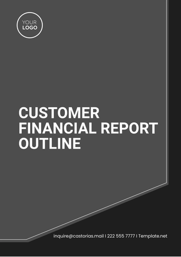 Free Customer Financial Report Outline Template to Edit Online
