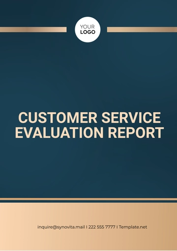 Free Customer Service Evaluation Report Template to Edit Online