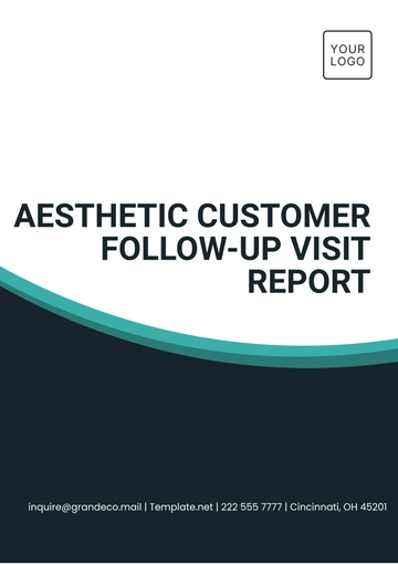 Free Aesthetic Customer Follow-up Visit Report Template to Edit Online
