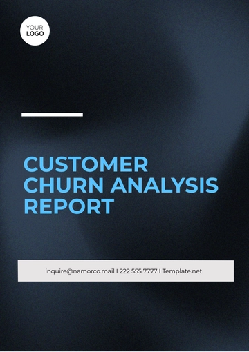 Free Customer Churn Analysis Report Template to Edit Online