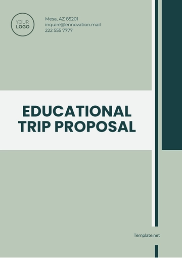Free Educational Trip Proposal Template to Edit Online