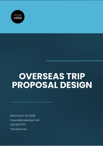 Free Overseas Trip Proposal Design Template to Edit Online