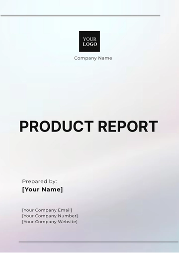 Free Product Report Template to Edit Online