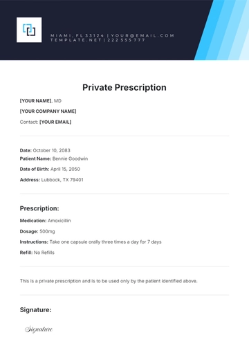 Free Private Prescription Template to Edit Online Free Private Prescription Template to Edit Online