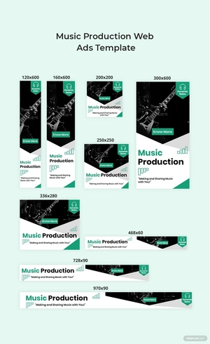 Music Production Web Ads Template
