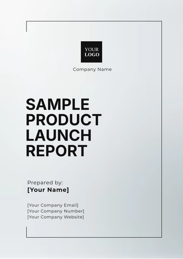 Free Sample Product Launch Report Template to Edit Online