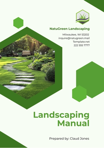 Free Landscaping Manual Template to Edit Online