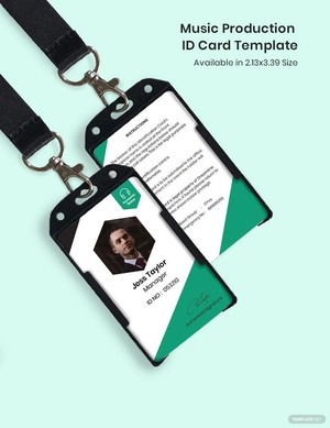 Music Production ID Card Template